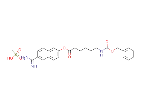 Molecular Structure of 84729-86-2 (6-amidino-2-naphthyl ε-benzyloxycarbonylaminocaproate methanesulfonate)