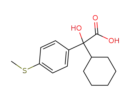 Molecular Structure of 92655-56-6 (Cyclohexyl-<4-methylmercapto-phenyl>-glykolsaeure)