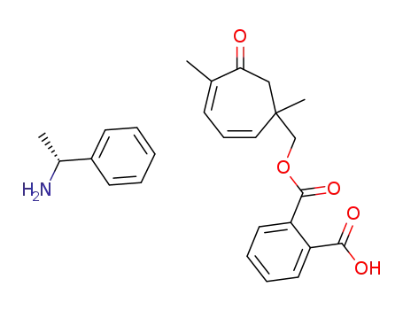 (-)-α-methylbenzylamine salt of 2,6-dimethyl-1-ketocyclohepta-2,4-diene-6-methyl hydrogen phthalate