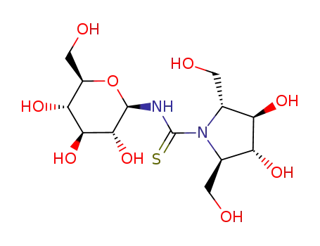 (2R,3R,4R,5R)-N-(β-D-glucopyranosyl)thiocarbamoyl-3,4-dihydroxy-2,5-di(hydroxymethyl)-pyrrolidine