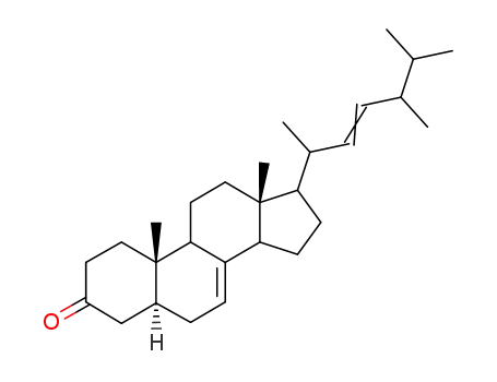 Molecular Structure of 32507-77-0 (ergost-7,22-diene-3-ol)