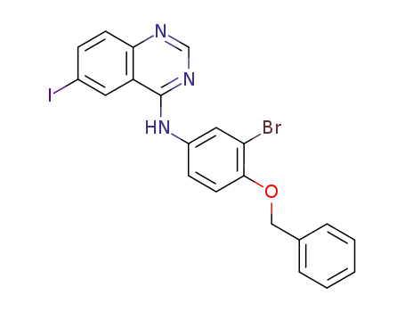 (6-iodo-((4-benzyloxy)-3-bromophenyl)-quinazolin-4-yl)amine