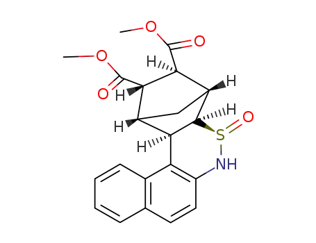 5<i>c</i>-oxo-(4a<i>t</i>,12c<i>t</i>)-1,2,3,4,4a,5,6,12c-octahydro-5λ<sup>4</sup>-1<i>r</i>,4<i>c</i>-methano-benzo[<i>e</i>]naphtho[2,1-<i>c</i>][1,2]thiazine-2<i>t</i>,3<i>c</i>-dicarboxylic acid dimethyl ester