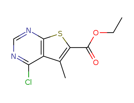 ETHYL 4-CHLORO-5-METHYLTHIENO[2,3-D]PYRIMIDINE-6-CARBOXYLATE  CAS NO.101667-98-5