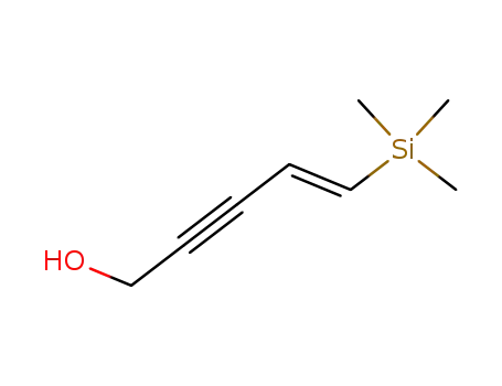 Molecular Structure of 133490-32-1 (4-Penten-2-yn-1-ol, 5-(trimethylsilyl)-, (E)-)