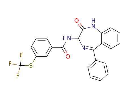 N-(2,3-dihydro-2-oxo-5-phenyl-1H-1,4-benzodiazepin-3-yl)-3-<(trifluoromethyl)thio>benzamide