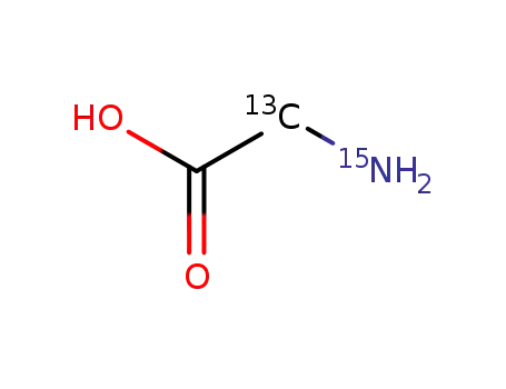Molecular Structure of 91795-59-4 (GLYCINE-2-13C-15N)