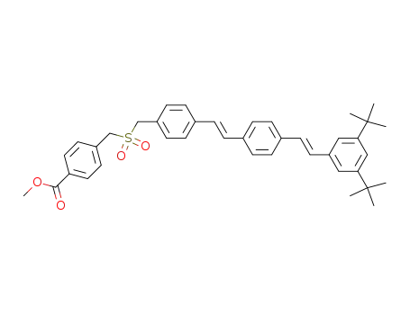 4-[4-((E)-2-{4-[(E)-2-(3,5-Di-tert-butyl-phenyl)-vinyl]-phenyl}-vinyl)-phenylmethanesulfonylmethyl]-benzoic acid methyl ester