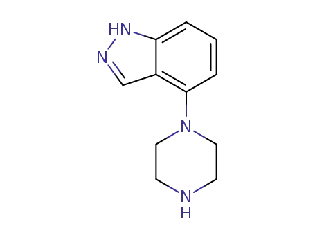 Molecular Structure of 105684-53-5 (4-(Piperazin-1-yl)-1H-indazole)
