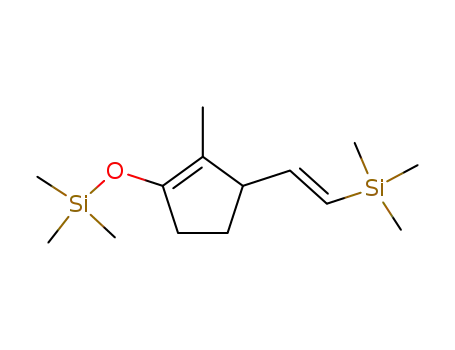 Molecular Structure of 91412-71-4 (Silane,
trimethyl[[2-methyl-3-[2-(trimethylsilyl)ethenyl]-1-cyclopenten-1-yl]oxy]-,
(E)-)