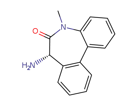 Molecular Structure of 365242-16-6 ((7S)-7-Amino-5,7-dihydro-5-methyl-6H-dibenz[b,d]azepin-6-one)