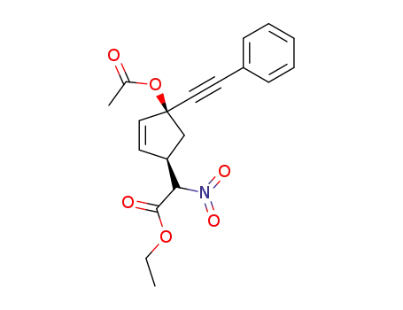 ethyl (1'R,4'S)-2-(4'-acetoxy-4'-phenylethynyl-2'-cyclopenten-1'-yl)-2-nitroacetate