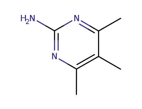 Molecular Structure of 54568-11-5 (2-Pyrimidinamine, 4,5,6-trimethyl- (9CI))