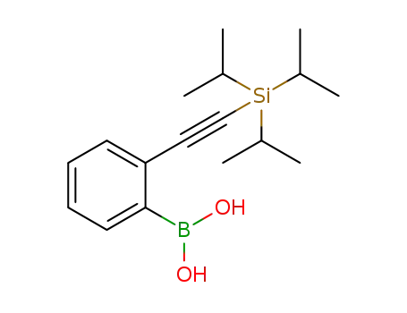 Molecular Structure of 1374249-51-0 ((2-{[tris(1-methylethyl)silyl]ethynyl}phenyl)boronic acid)