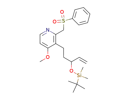 Molecular Structure of 211758-61-1 (2-Benzenesulfonylmethyl-3-[3-(tert-butyl-dimethyl-silanyloxy)-pent-4-enyl]-4-methoxy-pyridine)
