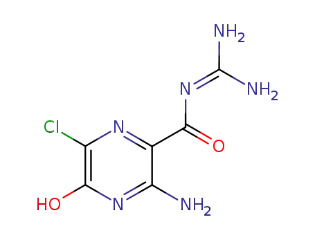 Molecular Structure of 76599-74-1 (N-(3-Amino-6-chloro-5-hydroxy-pyrazine-2-carbonyl)-guanidine)