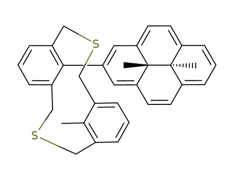 Molecular Structure of 640734-37-8 (anti-9-methyl-18-trans-2-(10b,10c-dimethyl-10b,10c-dihydropyrenyl)-2,11-dithia[3,3]metacyclophane)