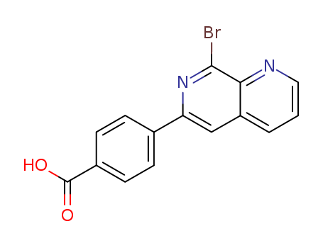 4-(8-bromo-1,7-naphthyridin-6-yl)benzoic acid