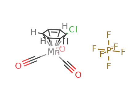 Molecular Structure of 57812-91-6 (tricarbonyl(η(6)-chlorobenzene)manganese hexafluorophosphate)