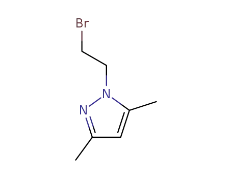 Molecular Structure of 67000-35-5 (1-(2-bromoethyl)-3,5-dimethyl-1H-pyrazole)