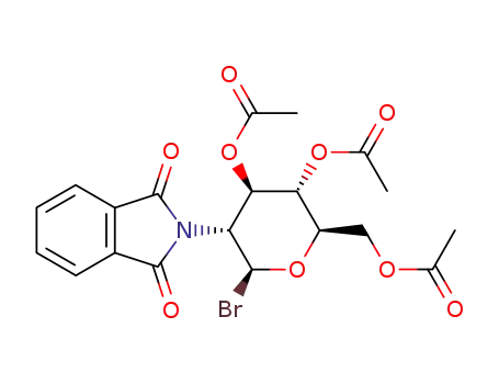 Molecular Structure of 10028-45-2 (2-Deoxy-2-phthalimido-3,4,6-tri-O-acetyl-beta-D-glucopyranosyl bromide)