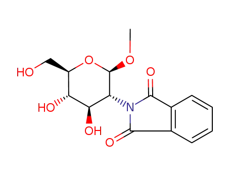 Molecular Structure of 76101-14-9 (Methyl 2-Deoxy-2-N-phthalimido-b-D-glucopyranoside)