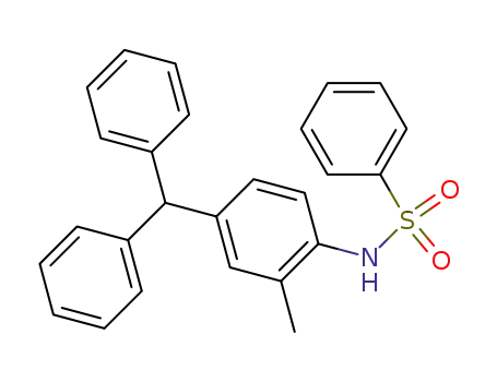 Molecular Structure of 5465-53-2 (N-[4-(diphenylmethyl)-2-methylphenyl]benzenesulfonamide)