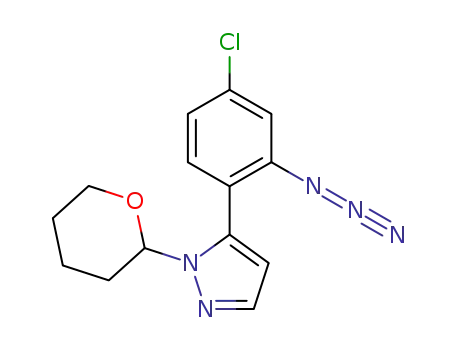 5-(2-azido-4-chlorophenyl)-1-(tetrahydro-2H-pyran-2-yl)-1H-pyrazole