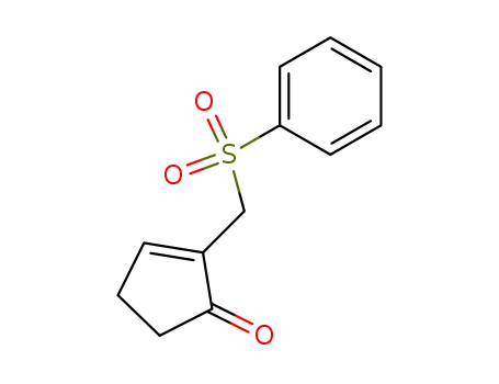 Molecular Structure of 123487-98-9 (2-Cyclopenten-1-one, 2-[(phenylsulfonyl)methyl]-)