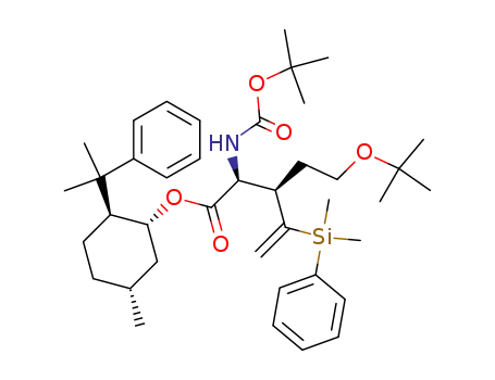 [2S,3R]-2-N-tert-butoxycarbonyl-amino-3-(2-tert-butoxyethyl)-4-(dimethylphenylsilanyl)pent-4-enoic acid [1R,2S,5R]-8-phenylmenthol ester