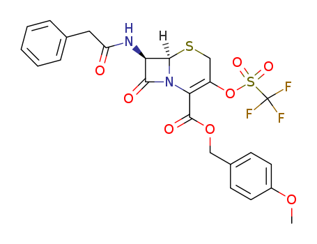 (7R)-7-[(phenylacetyl)amino]-3-trifluoromethanesulfonyloxy-3-cephem-4-carboxylate, 4-methoxybenzyl ester