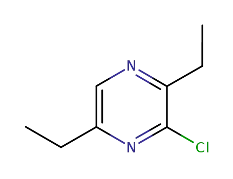 Molecular Structure of 67714-53-8 (3-CHLORO-2,5-DIETHYL PYRAZINE)