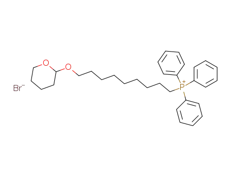 Molecular Structure of 55695-91-5 (Phosphonium, triphenyl[9-[(tetrahydro-2H-pyran-2-yl)oxy]nonyl]-,
bromide)