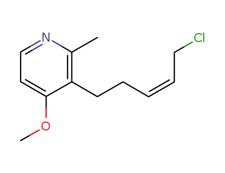 Molecular Structure of 211758-81-5 ((Z)-3-(5-chloropent-3-en-1-yl)-4-methoxy-2-methylpyridine)