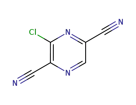 Molecular Structure of 918410-50-1 (2,5-Pyrazinedicarbonitrile, 3-chloro-)