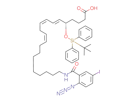(6E,8Z,11Z)-(S)-20-(2-Azido-5-iodo-benzoylamino)-5-(tert-butyl-diphenyl-silanyloxy)-icosa-6,8,11-trienoic acid