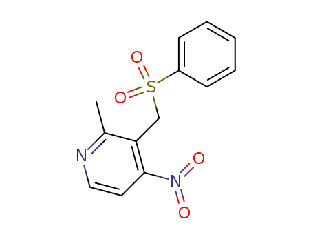 Pyridine, 2-methyl-4-nitro-3-[(phenylsulfonyl)methyl]-