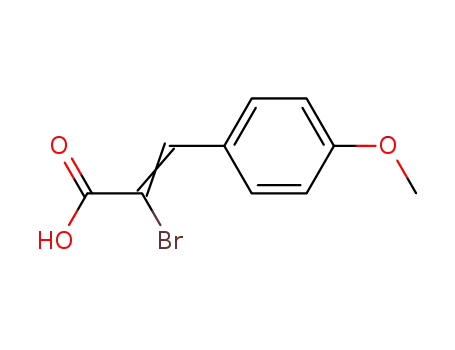 Molecular Structure of 90772-66-0 (2-bromo-3-(4-methoxyphenyl)prop-2-enoic acid)