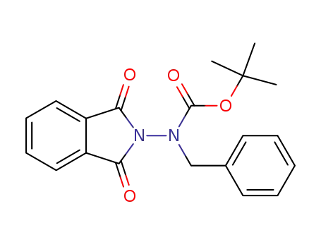 Molecular Structure of 287729-00-4 (Carbamic acid, (1,3-dihydro-1,3-dioxo-2H-isoindol-2-yl)(phenylmethyl)-,
1,1-dimethylethyl ester)
