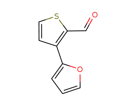 Molecular Structure of 1040531-72-3 (3-(furan-2-yl)thiophene-2-carbaldehyde)