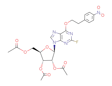2',3',5'-tris-O-acetyl-2-fluoro-O<sup>6</sup>-<2-(4-nitrophenyl)ethyl>inosine