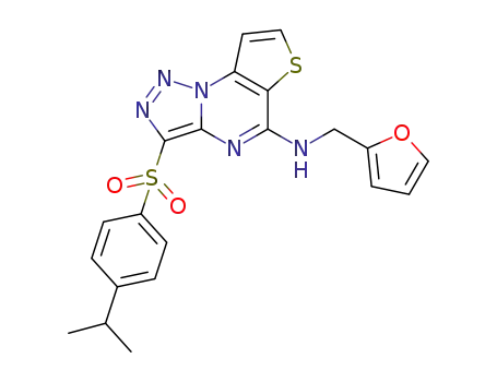 furan-2-ylmethyl-[3-(4-isopropylbenzenesulfonyl)thieno[2,3-e][1,2,3]triazolo[1,5-a]pyrimidin-5-yl]amine