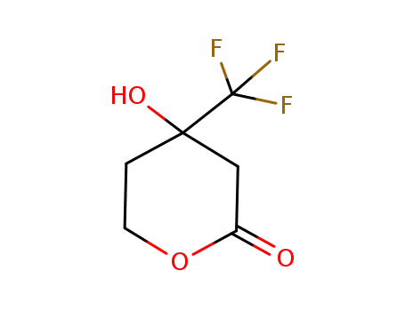 Molecular Structure of 83191-83-7 (2H-Pyran-2-one, tetrahydro-4-hydroxy-4-(trifluoromethyl)-)