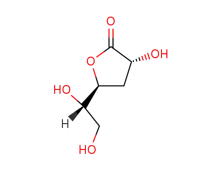 Molecular Structure of 6936-66-9 (5-(1,2-dihydroxyethyl)-3-hydroxy-oxolan-2-one)