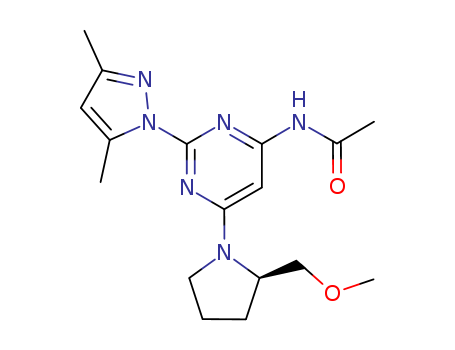 Acetamide, N-[2-(3,5-dimethyl-1H-pyrazol-1-yl)-6-[(2R)-2-(methoxymethyl)-1-pyrrolidinyl]-4-pyrimidinyl]-