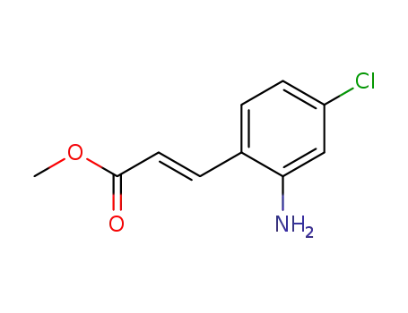 Molecular Structure of 150869-42-4 (2-Propenoic acid, 3-(2-amino-4-chlorophenyl)-, methyl ester, (2E)-)