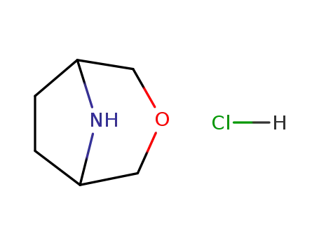 Molecular Structure of 904316-92-3 (3-OXA-8-AZABICYCLO[3.2.1]OCTANE, HYDROCHLORIDE (1:1))