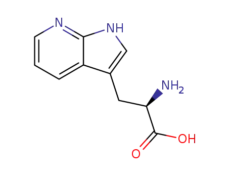 Molecular Structure of 134235-82-8 (1H-Pyrrolo[2,3-b]pyridine-3-propanoic acid, a-amino-, (aR)-)