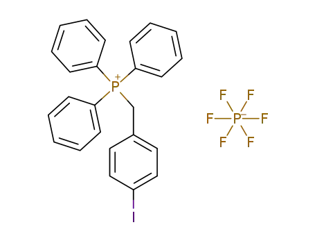 Molecular Structure of 1334204-60-2 ([4-IC<sub>6</sub>H<sub>4</sub>CH<sub>2</sub>PPh<sub>3</sub>]PF<sub>6</sub>)