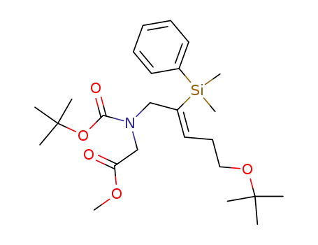 [N-tert-butoxycarbonyl-[5-tert-butoxy-2-(dimethylphenylsilanyl)-pent-2-enyl]amino]acetic acid methyl ester